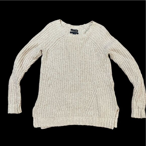 American Eagle  Outfitters pale pink chunky knit sweater Sz XXS - Picture 1 of 6